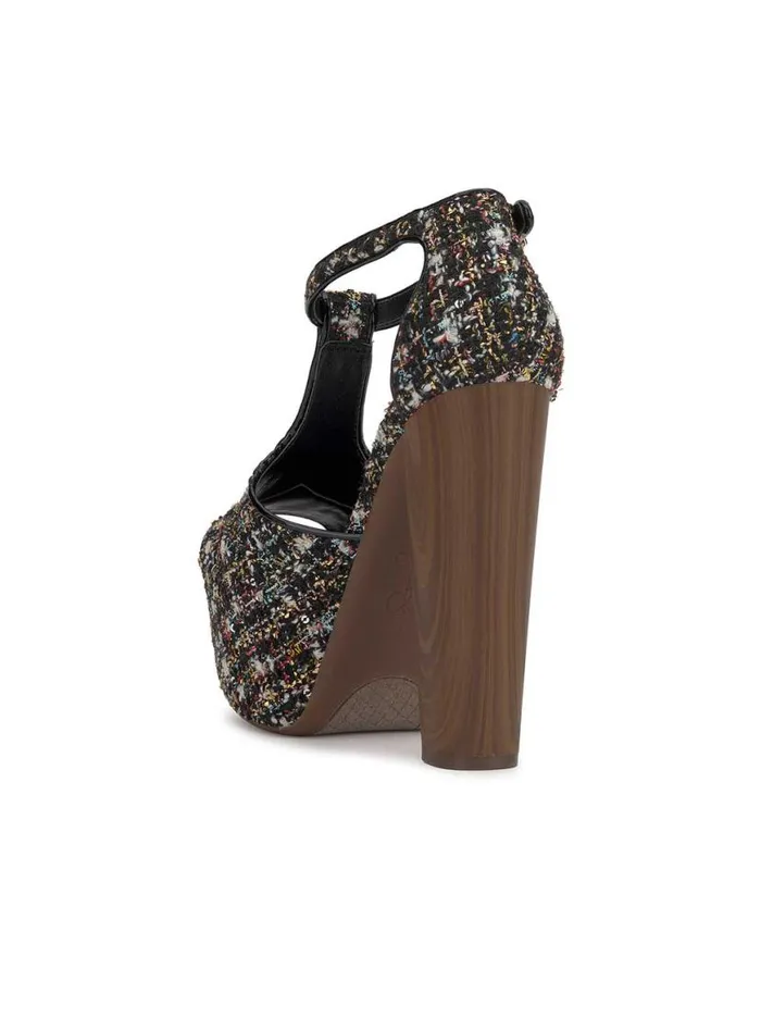 Women Dany Tstrap Platform Sandal In Tweed Sparkle Jessica Simpson Platforms