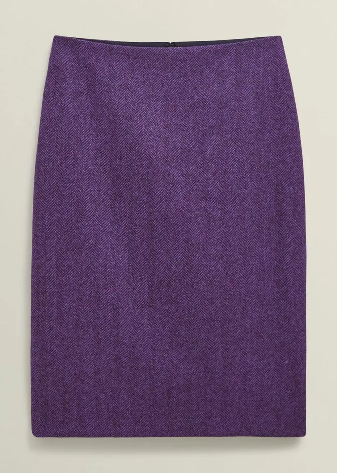 Women Daphne Wool Skirt Purple Multi Hobbs Skirts