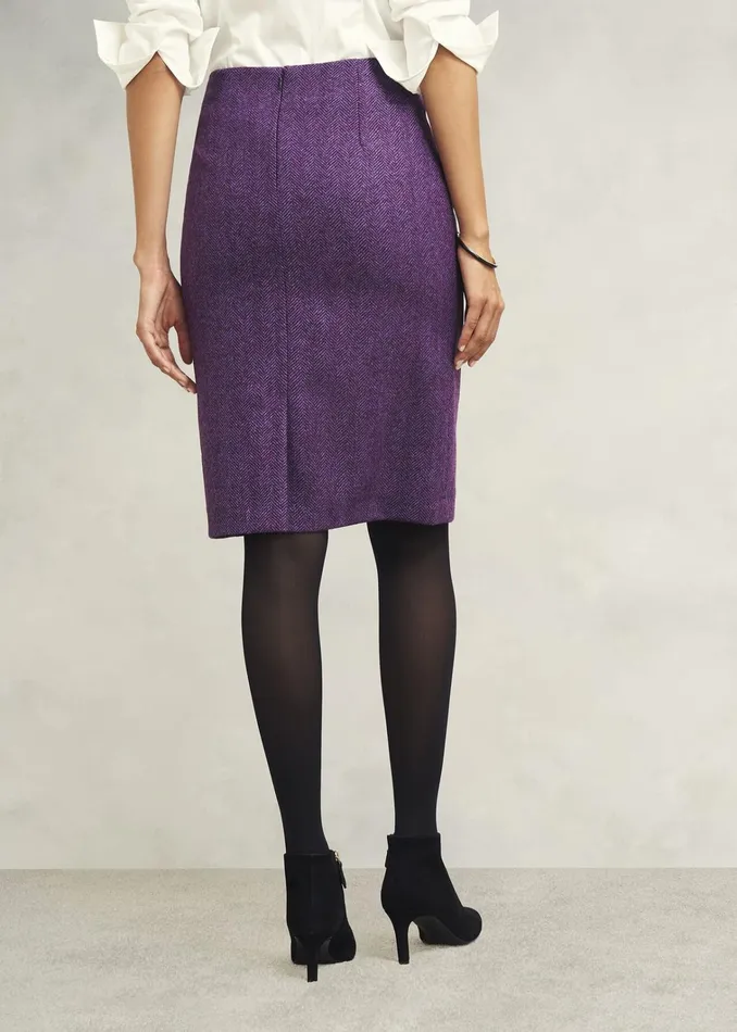 Women Daphne Wool Skirt Purple Multi Hobbs Skirts