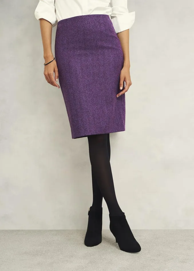 Women Daphne Wool Skirt Purple Multi Hobbs Skirts