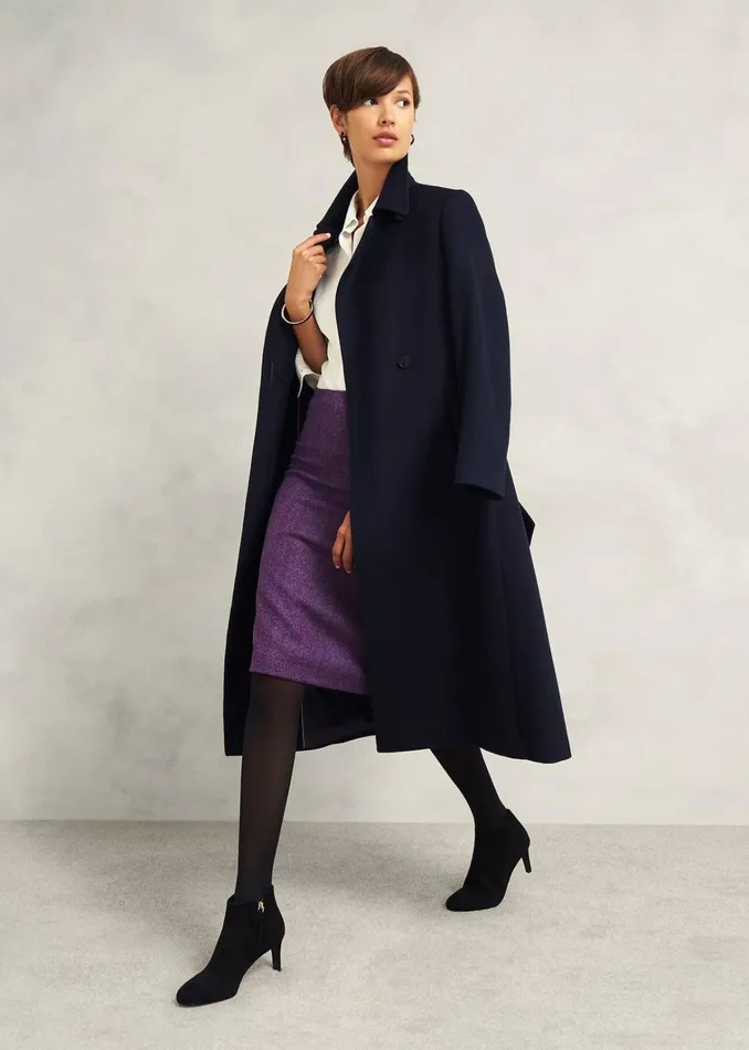 Women Daphne Wool Skirt Purple Multi Hobbs Skirts