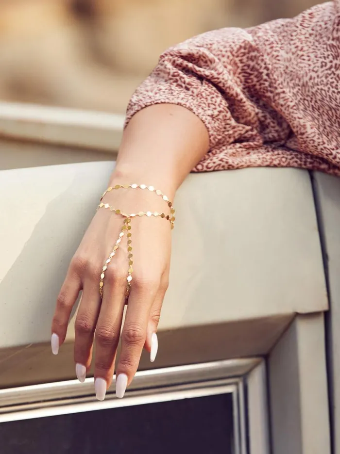 Women Demi Fine Hand Chain In Gold Confetti Jessica Simpson Bracelets