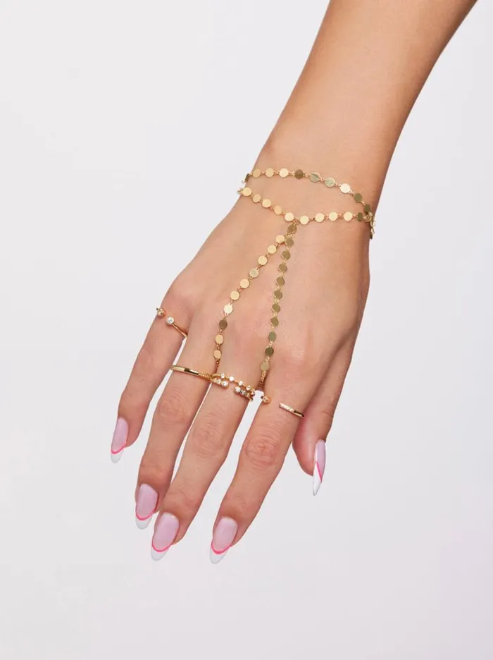 Women Demi Fine Hand Chain In Gold Confetti Jessica Simpson Bracelets