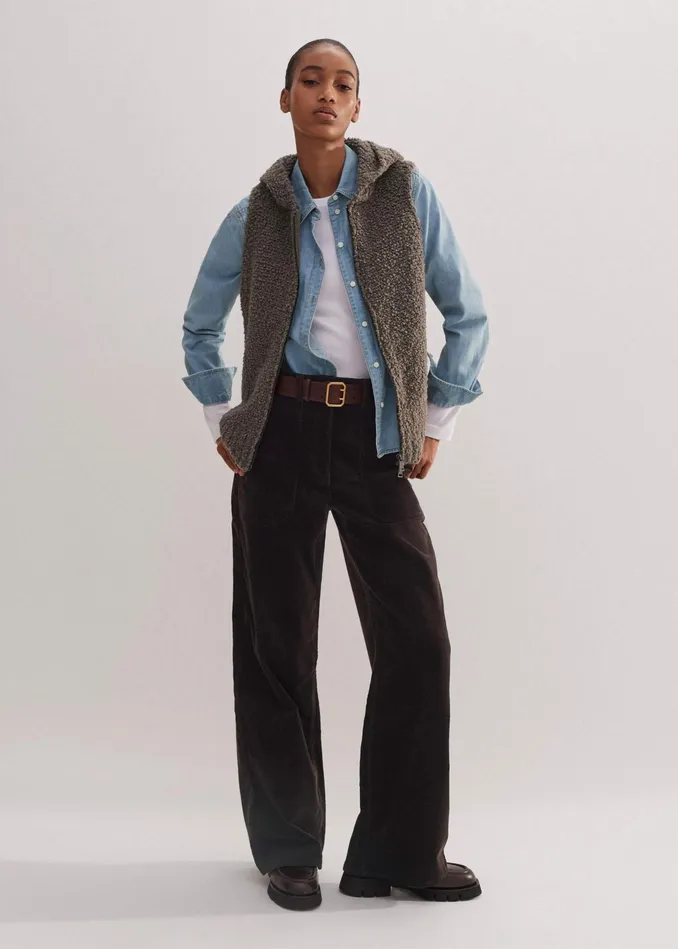 Women Denim Disruptor Shirt Blue MEEM