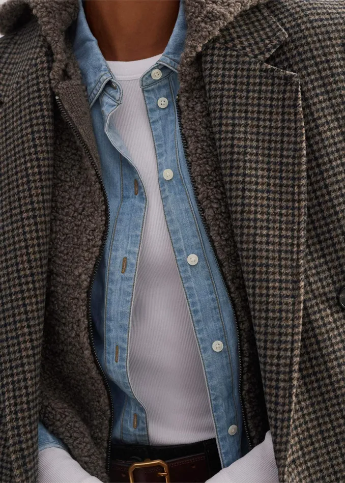 Women Denim Disruptor Shirt Blue MEEM