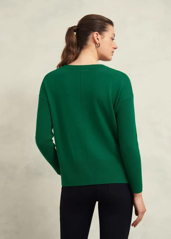 Women Devora Jumper With Cashmere Agate Green Hobbs Jumpers and Cardigans