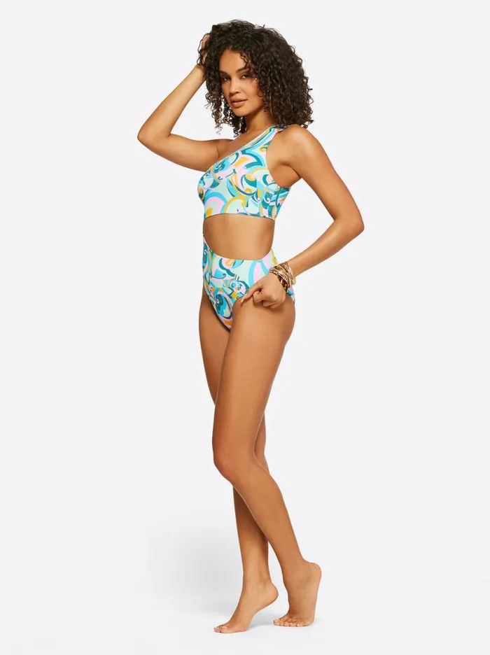 Women Dream State One Piece In Blue Multi Jessica Simpson Swim