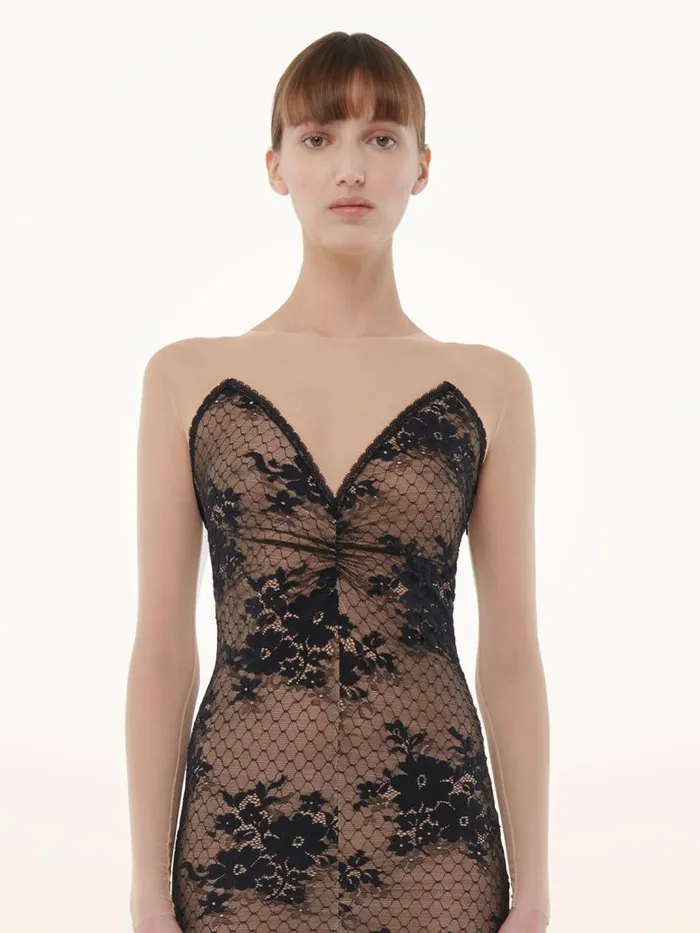 Women Dresses and Skirts Wolford Louise Dress Vanilla Latteblack