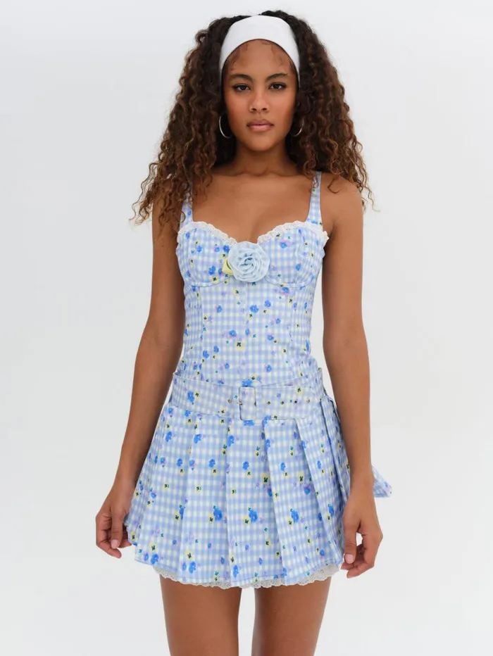 Women Dresses For Love and Lemons Brigitta Mini Dress Blue
