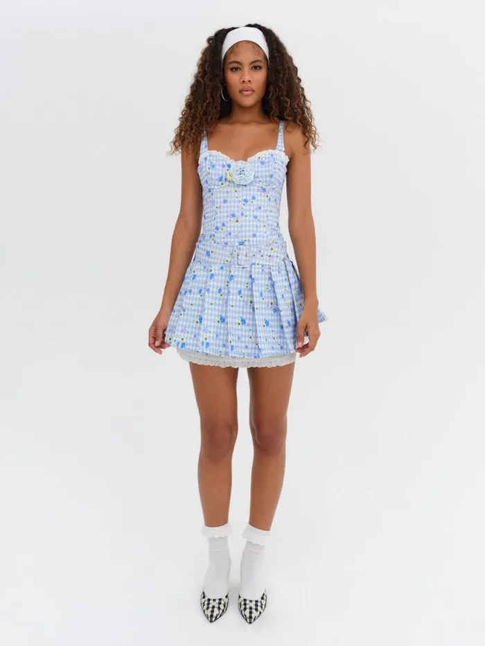 Women Dresses For Love and Lemons Brigitta Mini Dress Blue Women Dresses For Love and Lemons Brigitta Mini Dress Blue