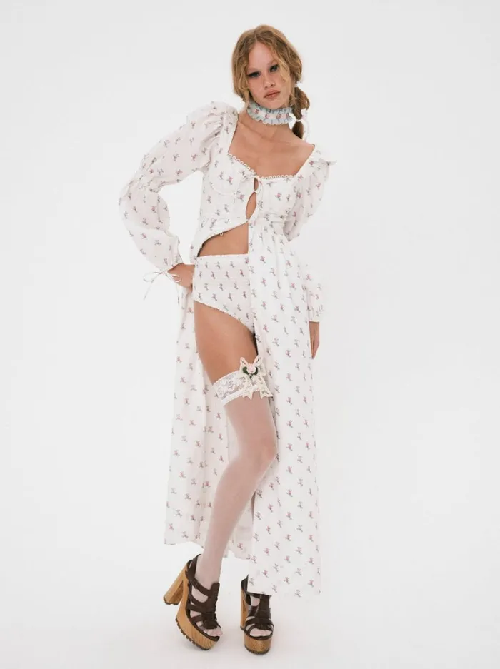 Women Dresses For Love and Lemons Carlotta Maxi Dress White Women Dresses For Love and Lemons Carlotta Maxi Dress White