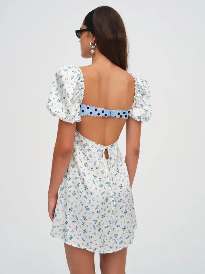 Women Dresses For Love and Lemons Colby Floral Mini Dress Ivory Women Dresses For Love and Lemons Colby Floral Mini Dress Ivory