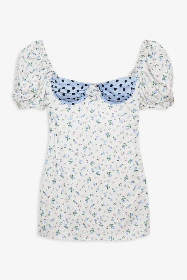 Women Dresses For Love and Lemons Colby Floral Mini Dress Ivory Women Dresses For Love and Lemons Colby Floral Mini Dress Ivory