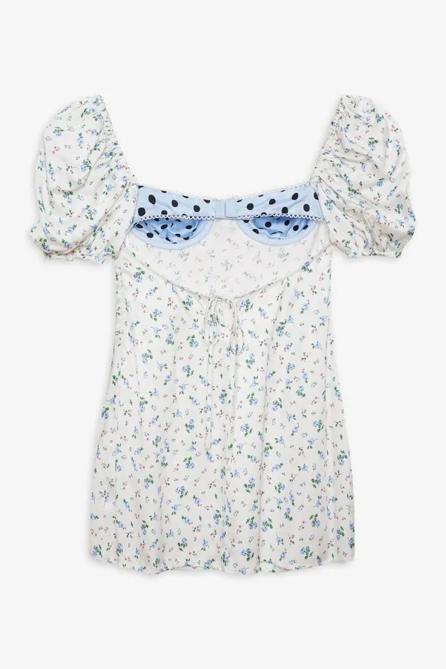 Women Dresses For Love and Lemons Colby Floral Mini Dress Ivory Women Dresses For Love and Lemons Colby Floral Mini Dress Ivory