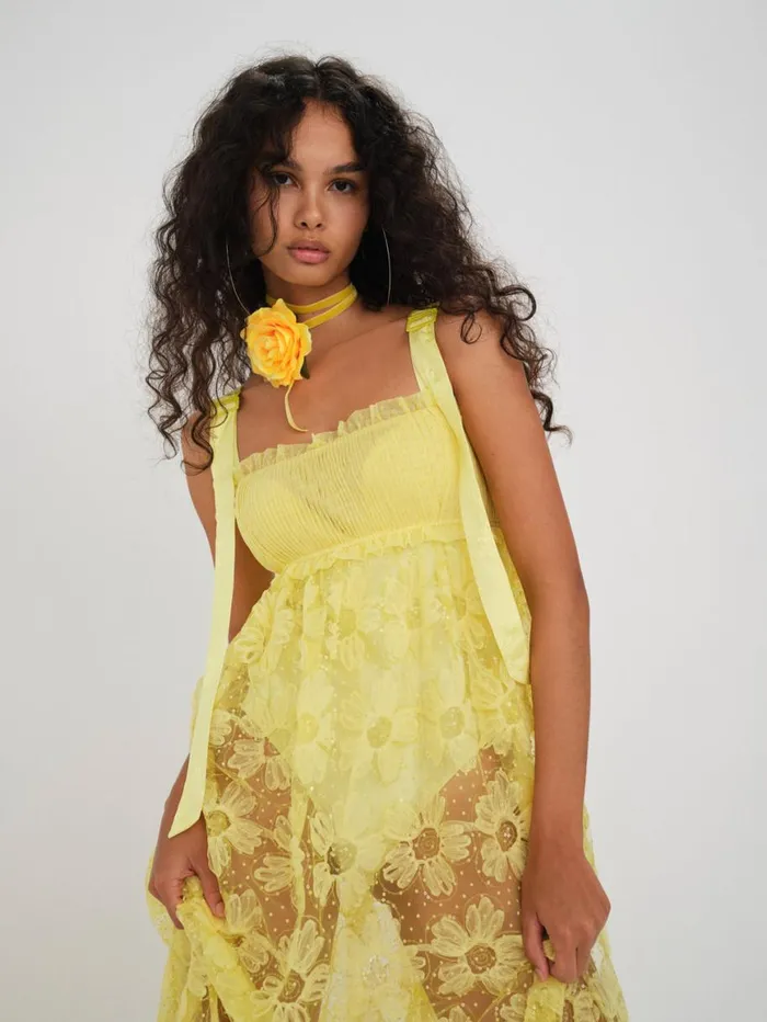 Women Dresses For Love and Lemons Emma Maxi Dress Yellow Women Dresses For Love and Lemons Emma Maxi Dress Yellow