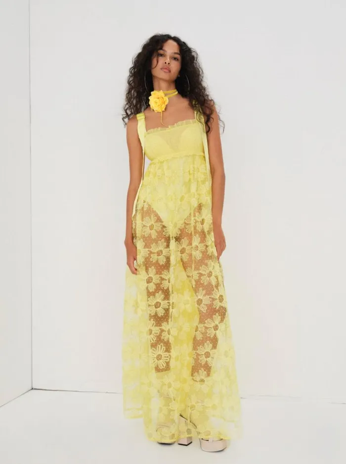 Women Dresses For Love and Lemons Emma Maxi Dress Yellow Women Dresses For Love and Lemons Emma Maxi Dress Yellow