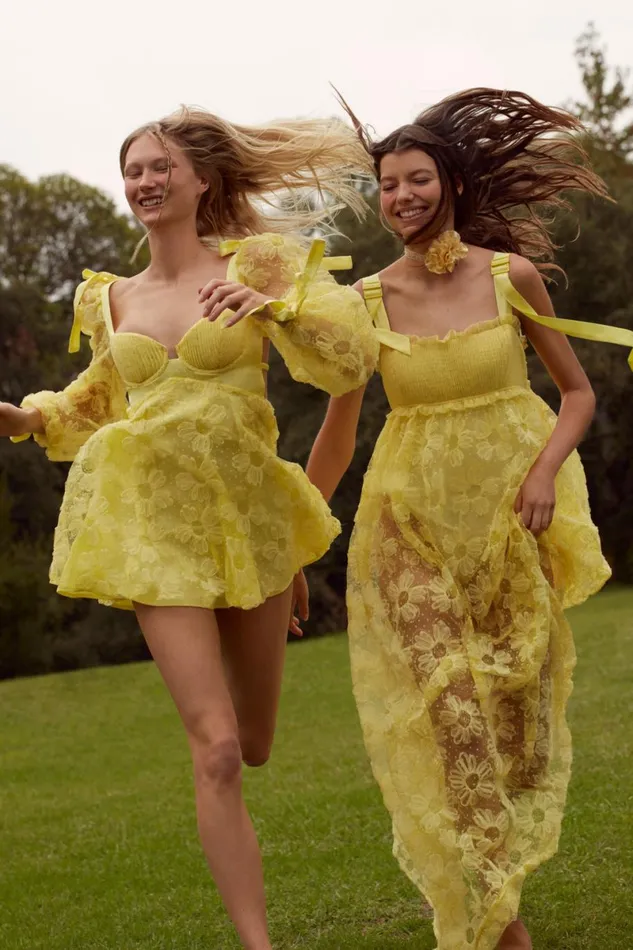 Women Dresses For Love and Lemons Emma Maxi Dress Yellow Women Dresses For Love and Lemons Emma Maxi Dress Yellow
