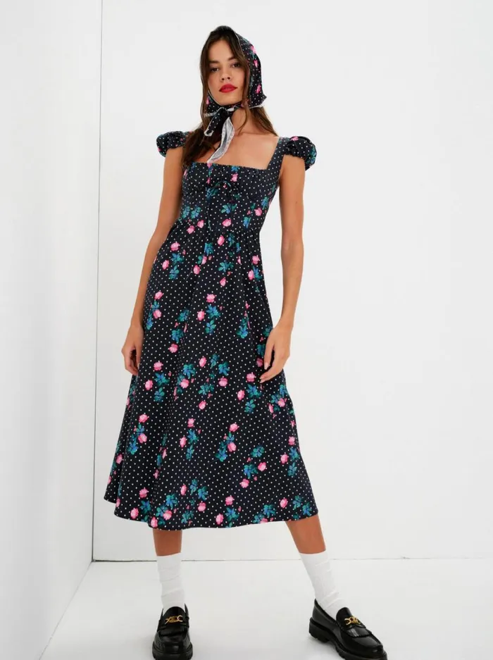 Women Dresses For Love and Lemons Florentina Midi Dress Black