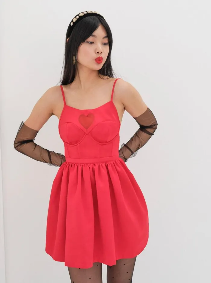 Women Dresses For Love and Lemons Lauren Mini Dress Red