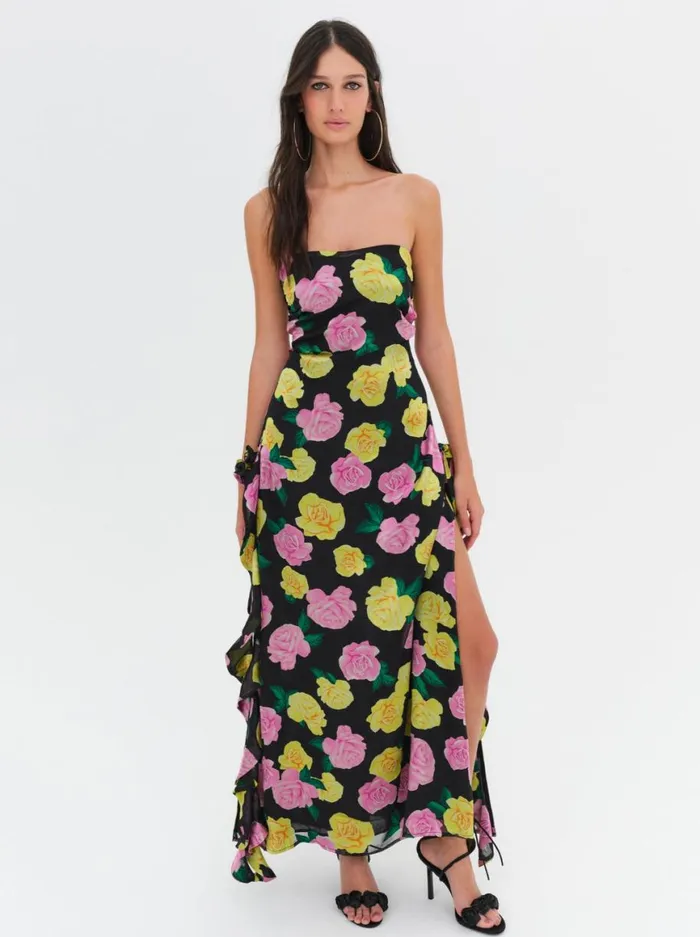 Women Dresses For Love and Lemons Madison Strapless Maxi Dress Black