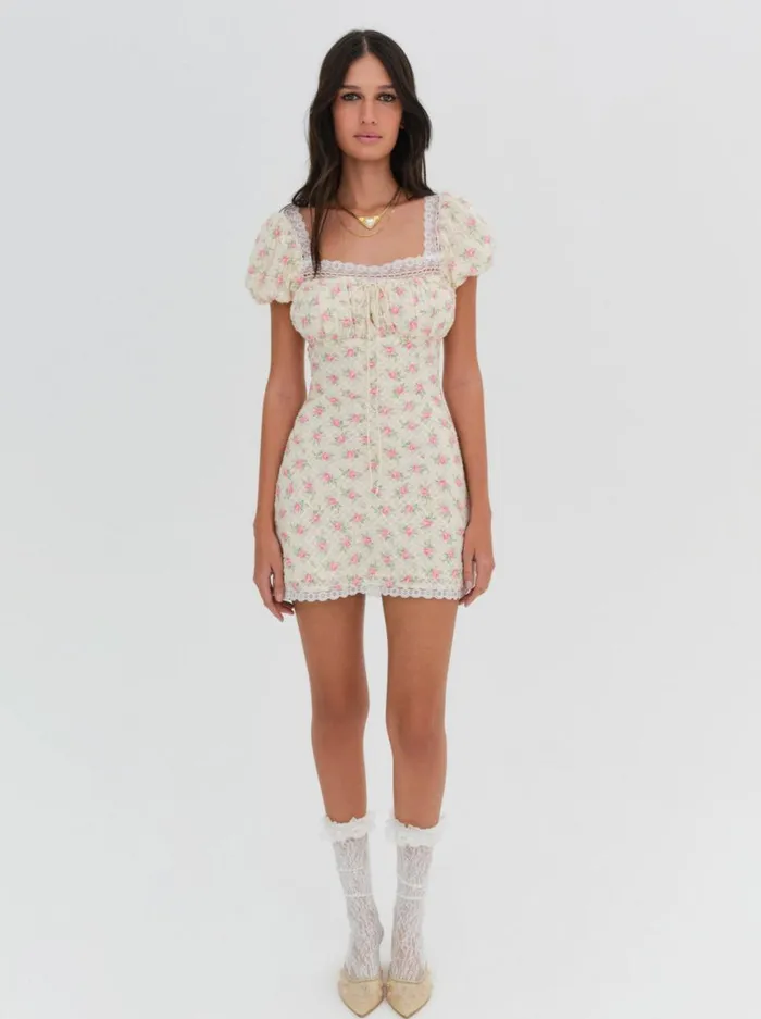 Women Dresses For Love and Lemons Maxine Mini Dress Ivory Women Dresses For Love and Lemons Maxine Mini Dress Ivory