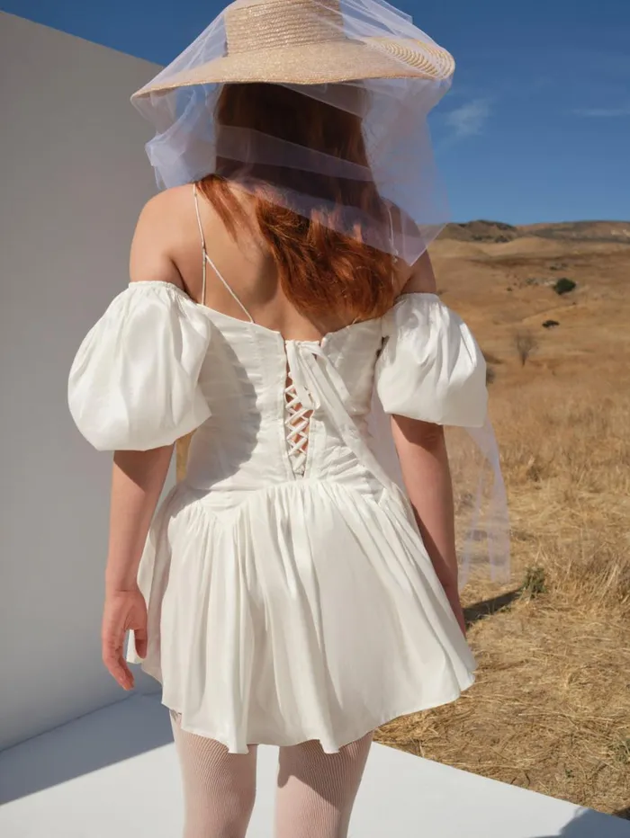 Women Dresses For Love and Lemons Mia Mini Dress White Women Dresses For Love and Lemons Mia Mini Dress White