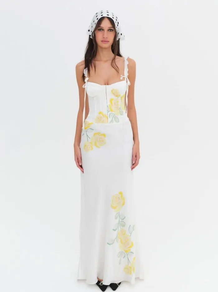 Women Dresses For Love and Lemons Millie Maxi Dress White