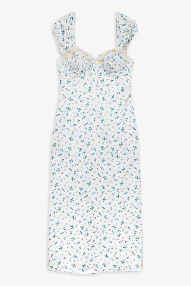 Women Dresses For Love and Lemons Paloma Midi Slip Dress Blue Women Dresses For Love and Lemons Paloma Midi Slip Dress Blue