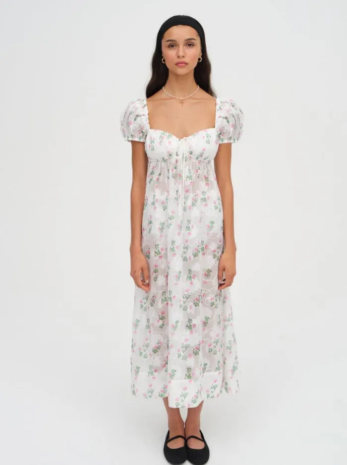 Women Dresses For Love and Lemons Remi Midi Dress White