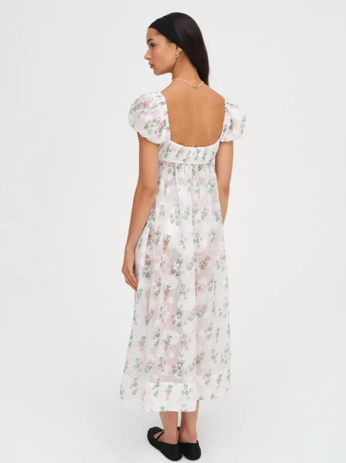 Women Dresses For Love and Lemons Remi Midi Dress White Women Dresses For Love and Lemons Remi Midi Dress White