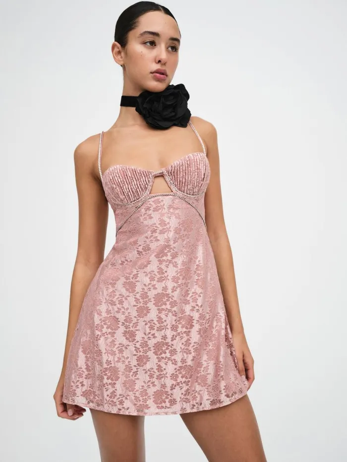 Women Dresses For Love and Lemons Shai Mini Dress Pink