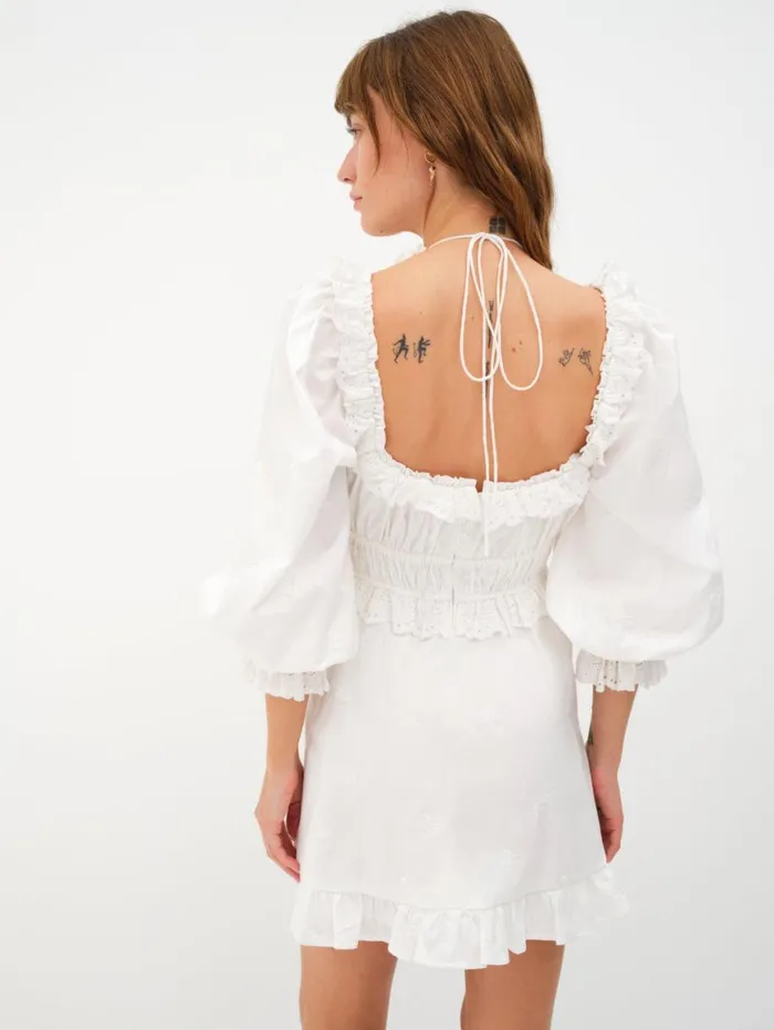 Women Dresses For Love and Lemons Tiana Mini Dress White Women Dresses For Love and Lemons Tiana Mini Dress White