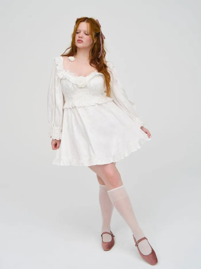 Women Dresses For Love and Lemons Tiana Mini Dress White Women Dresses For Love and Lemons Tiana Mini Dress White