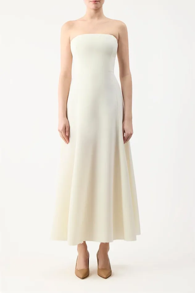 Women Dresses Gabriela Hearst Arion Dress In Ivory Sportswear Wool