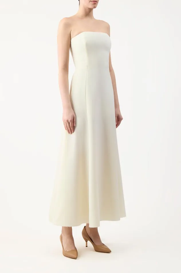 Women Dresses Gabriela Hearst Arion Dress In Ivory Sportswear Wool