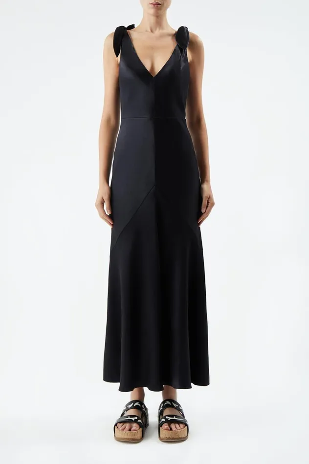 Women Dresses Gabriela Hearst Havilland Dress In Black Silk