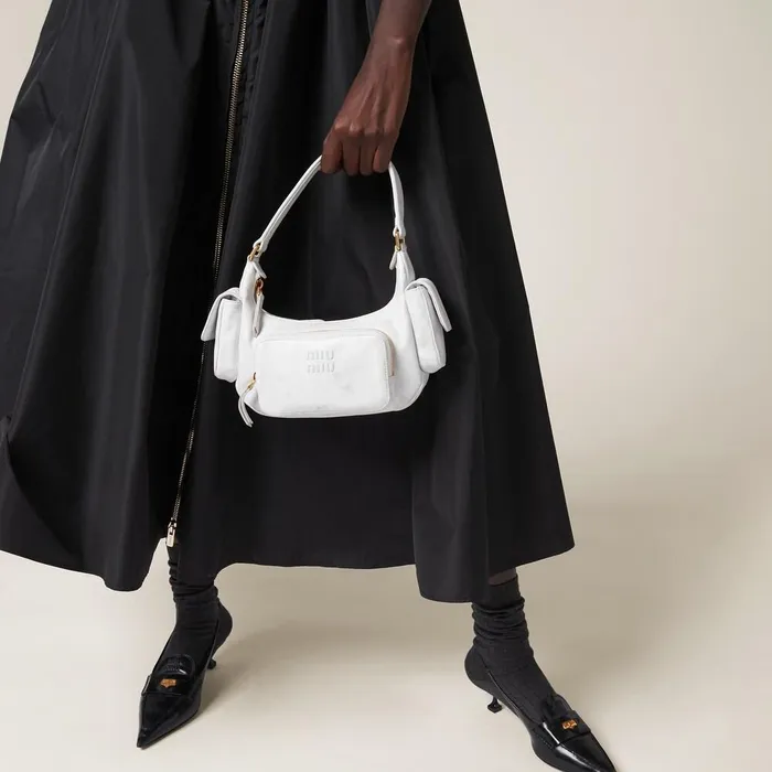 Women Dresses Miu Miu Sleeveless Technical Silk Dress Black Women Dresses Miu Miu Sleeveless Technical Silk Dress Black