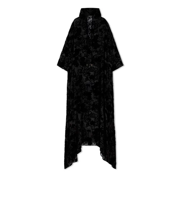 Women Dresses Tom Ford All Over Primrose Floral Devore039 Kaftan Black