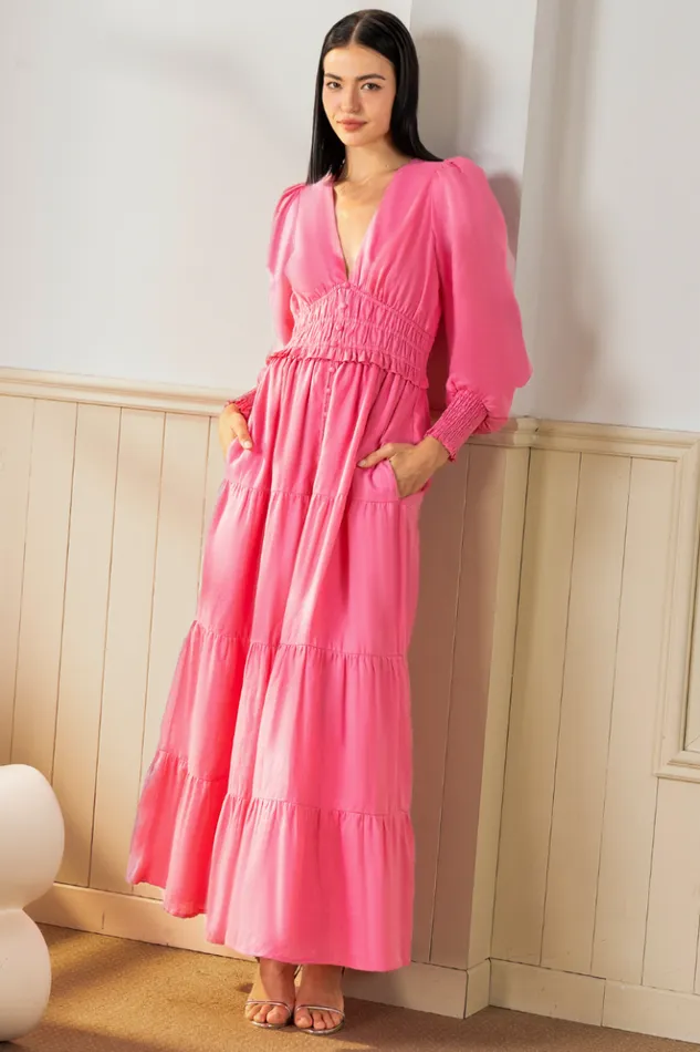 Women Dresses YUMI KIM GEORGIA LINEN MAXI DRESS Pink Linen