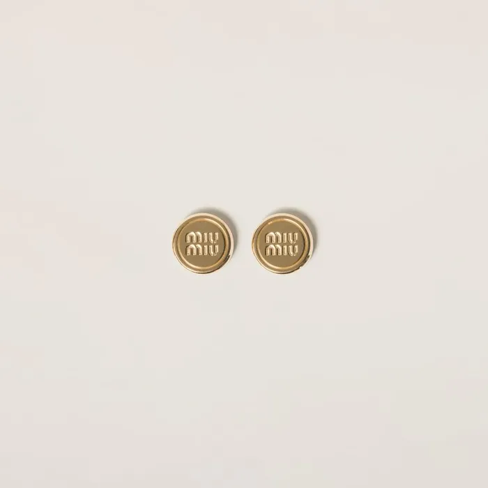 Women Earrings Miu Miu Metal Earrings Gold