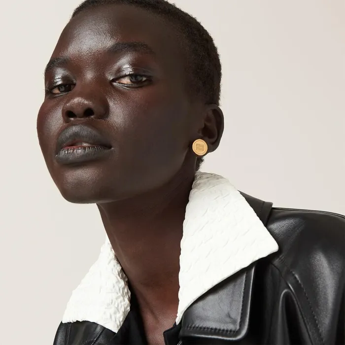 Women Earrings Miu Miu Metal Earrings Gold Women Earrings Miu Miu Metal Earrings Gold