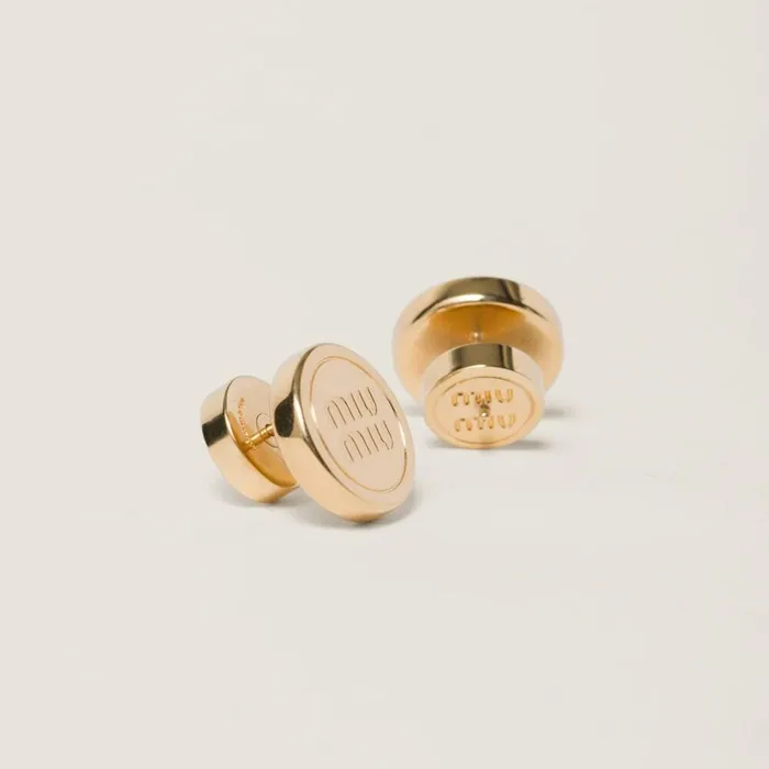 Women Earrings Miu Miu Metal Earrings Gold Women Earrings Miu Miu Metal Earrings Gold