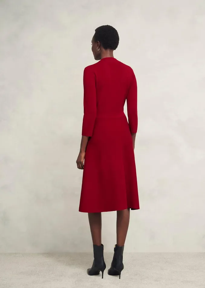 Women Effie Knitted Dress True Red Hobbs Dresses and Jumpsuits