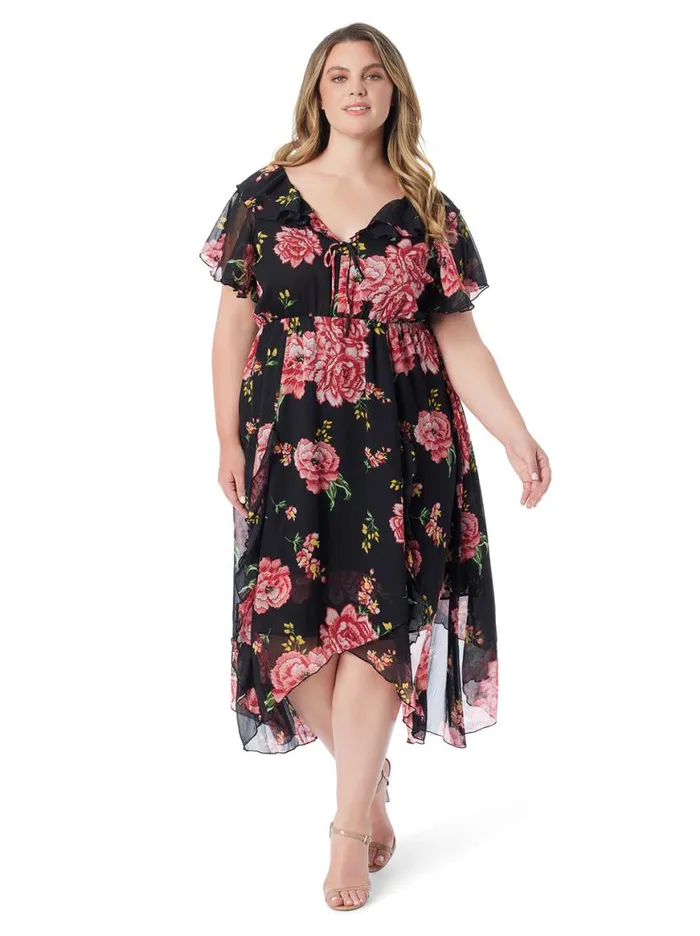 Women Elise Dress In Sketchy Roses Jessica Simpson Dresses