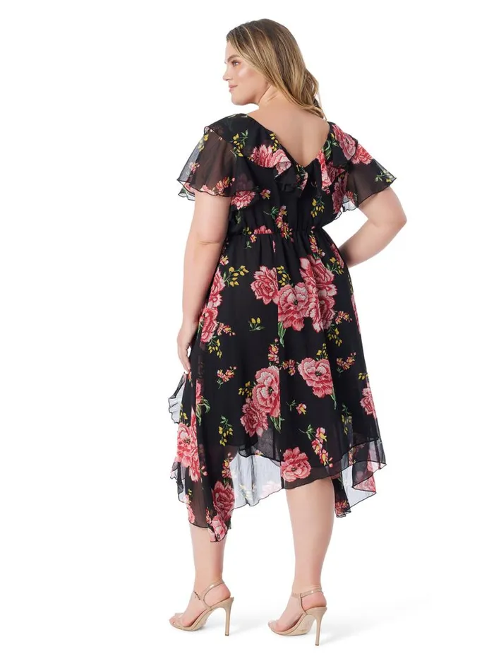 Women Elise Dress In Sketchy Roses Jessica Simpson Dresses