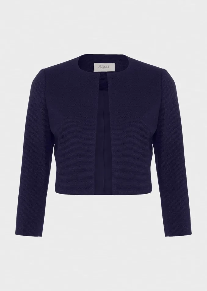 Women Elize Textured Jacket Midnight Navy Hobbs Coats and Jackets
