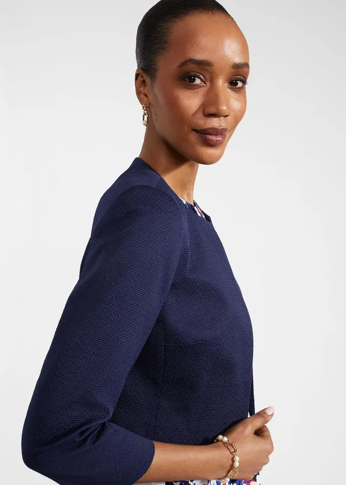 Women Elize Textured Jacket Midnight Navy Hobbs Coats and Jackets