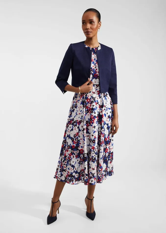 Women Elize Textured Jacket Midnight Navy Hobbs Coats and Jackets