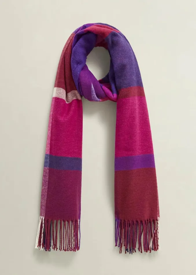Women Elsa Scarf Purple Multi Hobbs Scarves