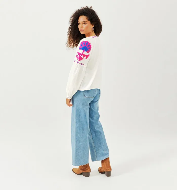 Women Embroidered Blouse 8211 Ecru Print Promod Shirts And Tunics Women Embroidered Blouse 8211 Ecru Print Promod Shirts And Tunics